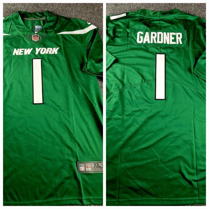 New York Jets Home Green Sauce Gardner Football Jersey New