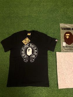 black bape x chrome heart shirt (size Medium )