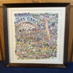 Vintage ‘99 Bowlful of Blues Ojai 99…Framed, Matted & Signed Print