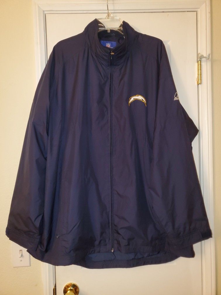 Reebok NFL Los Angeles Chargers Windbreaker Jacket Size 2XL
