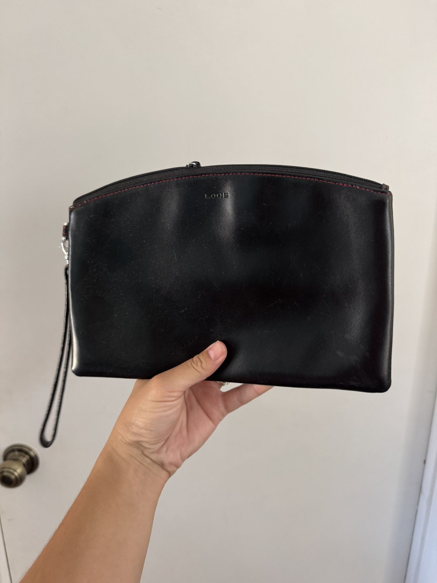Lodis Designer Black Leather Pouch