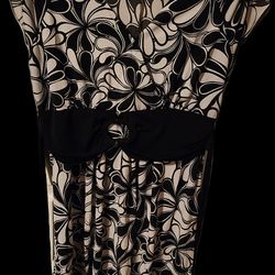 Apostrophe Floral Black And White Dress - Size Medium 