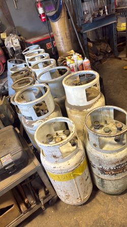 Large propane tanks