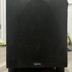 Definitive Technology ProSub 800 Subwoofer Wired 300W 1+ Black Stereo RCA