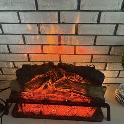 Electric Heating  Crackling Fireplace With 4 Light Modes
