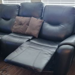 Black Recliner Sofa 