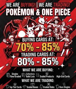 Buying and trading all pokemon and one piece tcg product