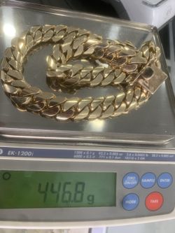 10K Gold Cuban Link Chain 24” — 446.8g