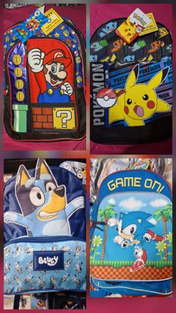 Super Mario, Pokémon,  Sonic, Bluey Each $30
