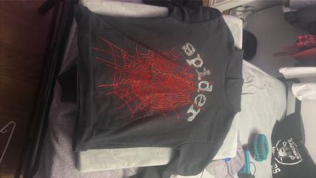 Red Rhinestone Spider hoodie