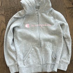 Champion Girls Zip Up Sweatshirt - Medium (10-12)