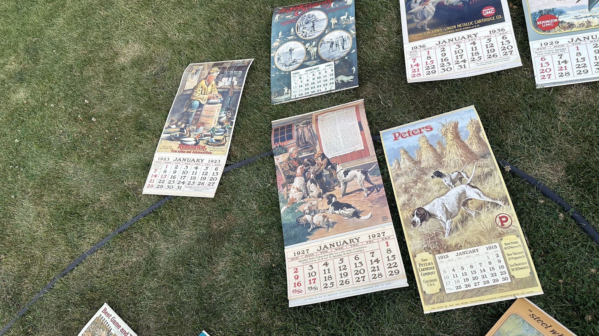 Peters And Remington Vintage Calendars