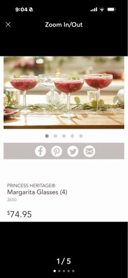 2 set - 8pcs margarita glasses