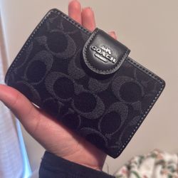 COACH BLACK DENIM WALLET