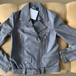 Kardashian Boutique “DASH” lamb skin leather XS NEW Jacket w/100% silk Lining