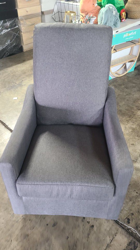 Brand NEW Gray Glider Swivel Chair