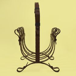 Antique Hermes Style Magazine Rack