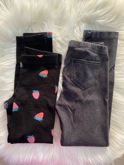 Girl's Leggings Size 6, Both For $5