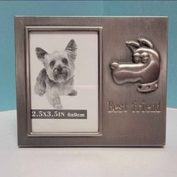 Canine "Best Friend" Photo Frame - Pewter