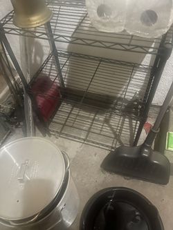 Moving. Metal Shelves, Metal Lamp