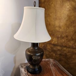 Vintage Bronze Foo Dog Table Lamp