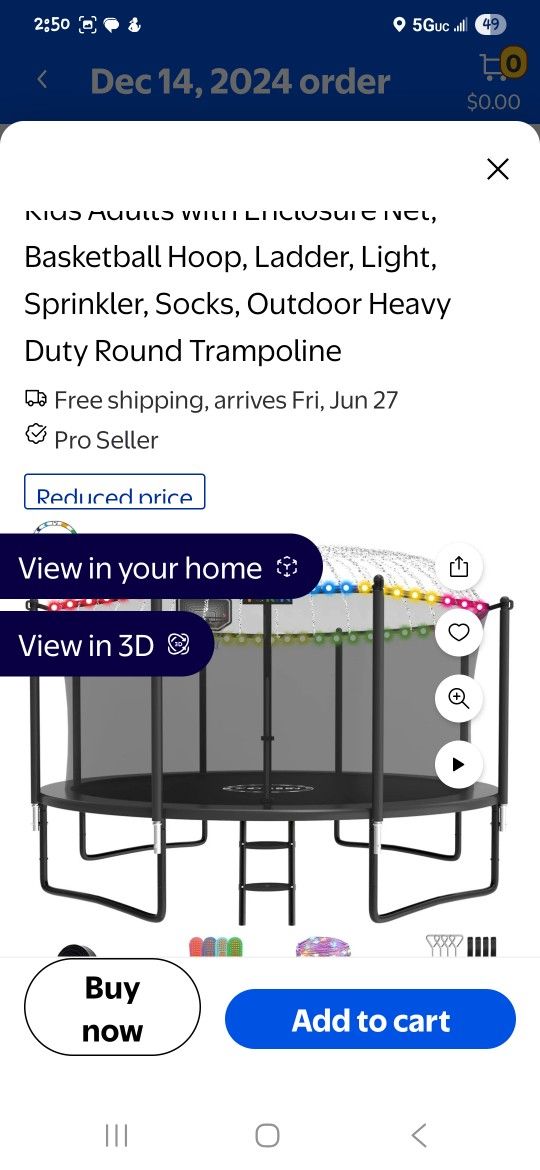12 Ft Trampoline