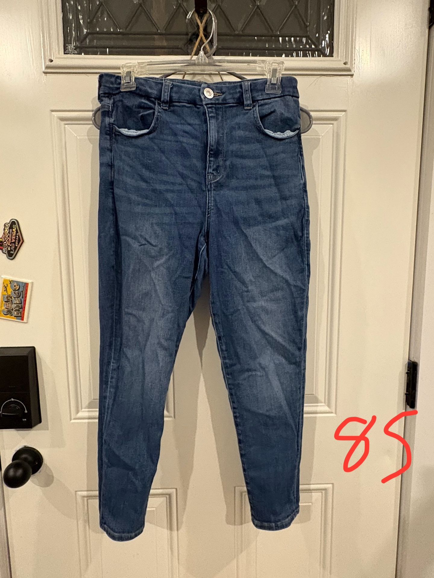 American Eagle High Rise Jeggings/Skinny Jeans Medium Wash Size 8S