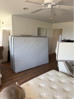 Queen bed and box springs