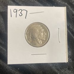US coin 1937 Indian Buffalo head
