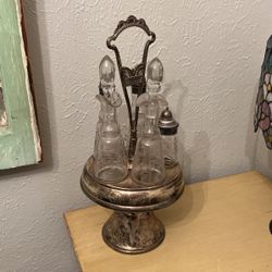 Victorian Lazy Susan Condimet Cruet