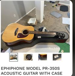 Epiphone PR-350S Acoustic Guitar with Case