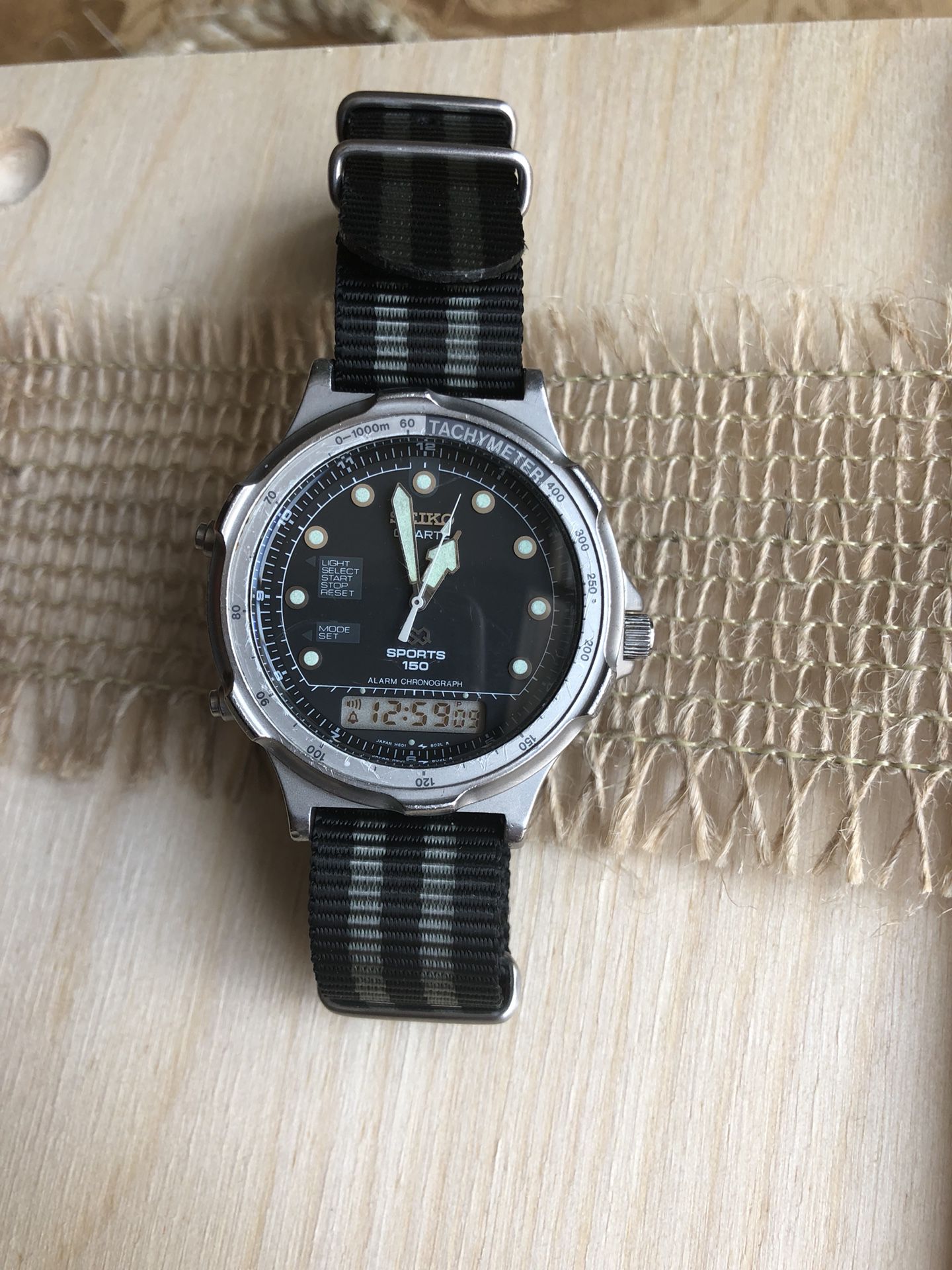 Vintage seiko H601-8029 quartz sports 150 Alarm chronograph watch for Sale  in Las Vegas, NV - OfferUp