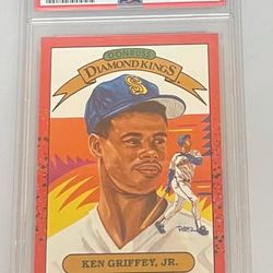PSA 8 Ken Griffey Jr 1990 Donruss Diamond Kings #4