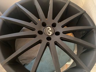 Infinity 20 inch rims 5 by 114,3 OEM MATT BLACK INFINITY RIMS