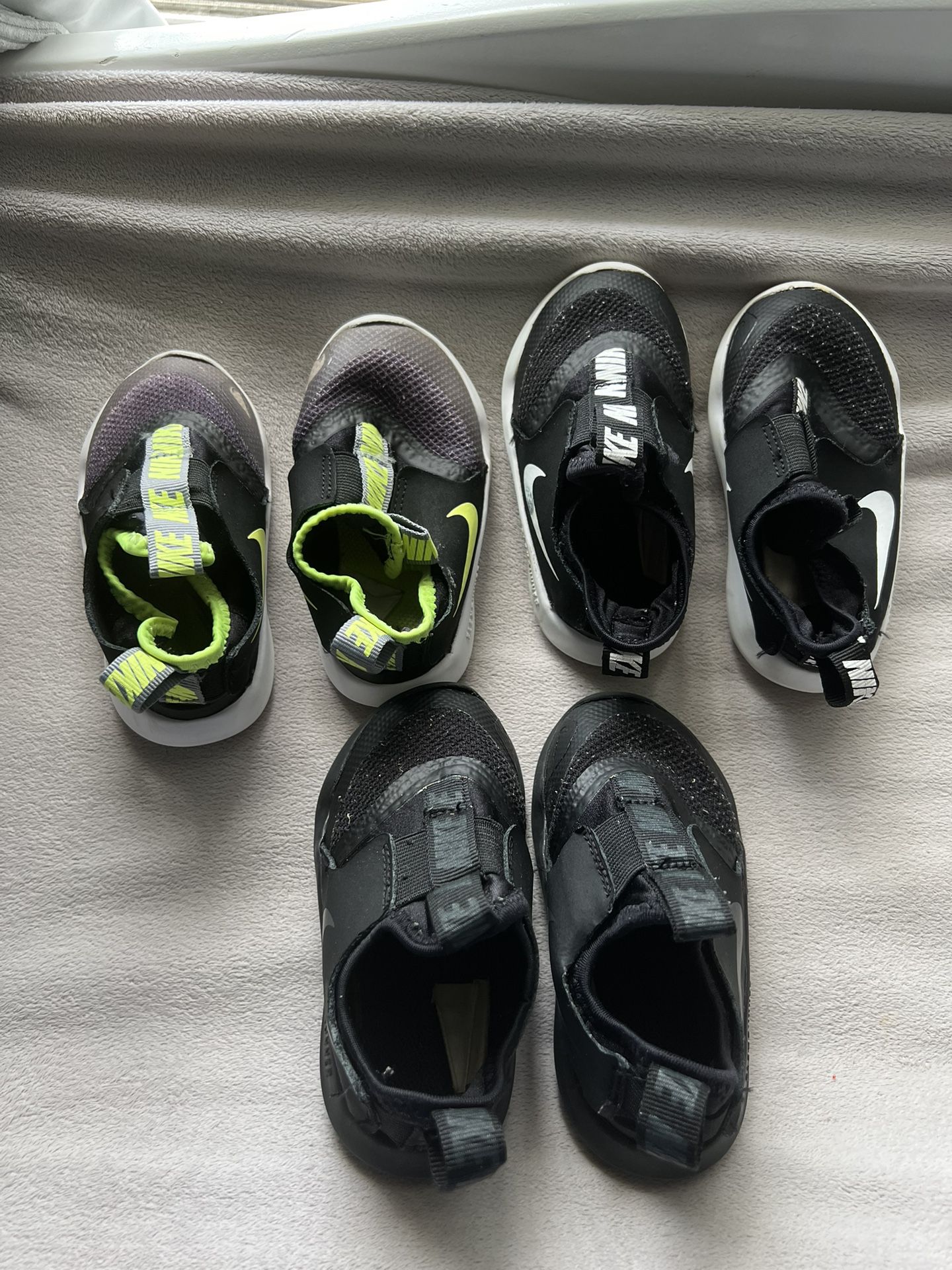 3 Pairs Nike Flex Runner Unisex  Slip On Shoes 6C