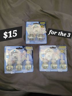 Glade Plug-In Clean Linen Bundle: 2 packs of 3 & 1 Pack Of 2 For $15 /$15 Por Los 3 Paquetes