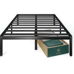 ZINUS Van 16 Inch Metal Platform Bed Frame / Steel Slat Support / No Box Spring Needed / Easy Assembly, Black, Full