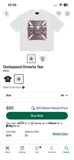 Godspeed shirt size xl fits like L