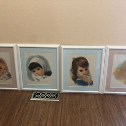 Vintage Antique Northern Girls Framed Prints