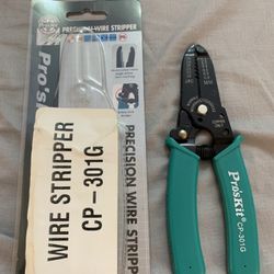 New Pro's Kit Precision Wire Stripper CP-301G Pliers nose Safety lock design S50C Material PVC handles 30 to 20 AWG  Cash only  Pick up in North San J