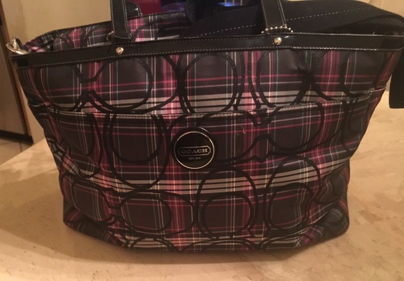 Coach signature diaper bag