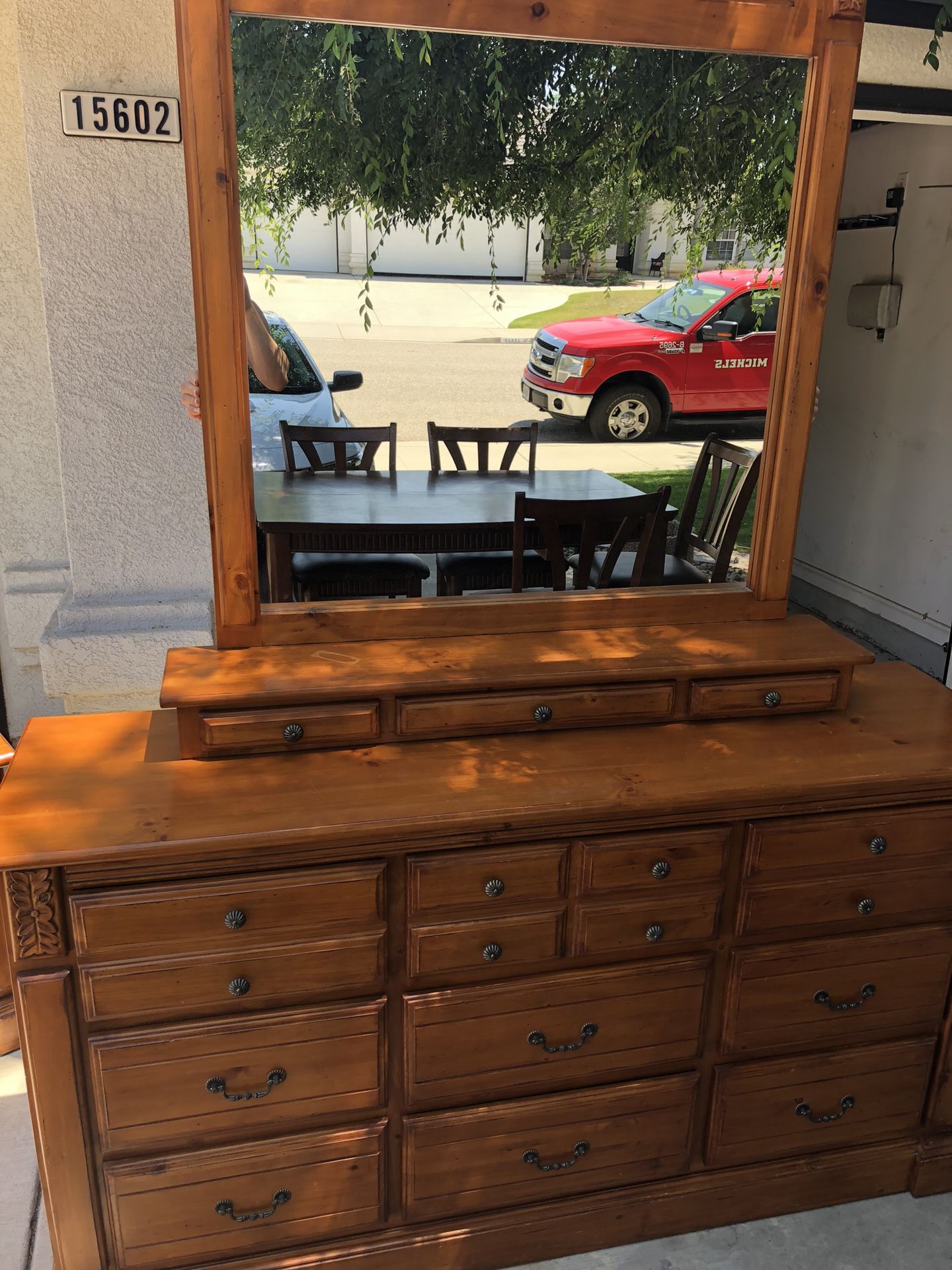 Oak Bedroom Dresser Set