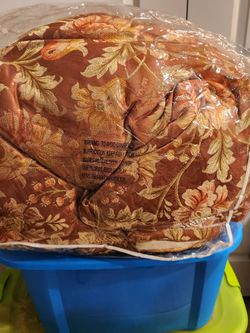 King comforter set with shams/ pillows.