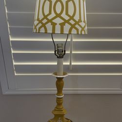 2 Vintage Yellow  Lamps