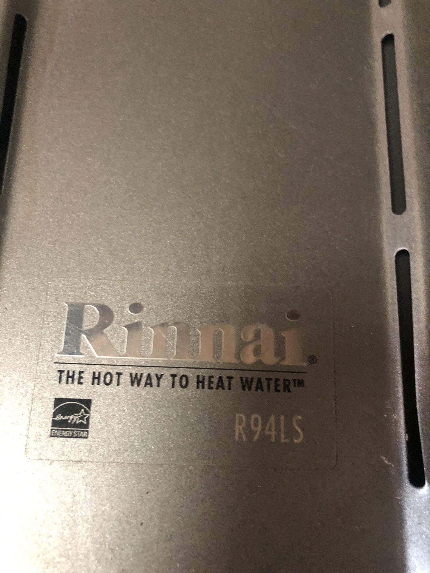 Rinnai tankless water heater