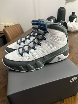 Air Jordan 9 Retro "Flint Grey and French Blue" Size 7 Men Size 8.5 Women