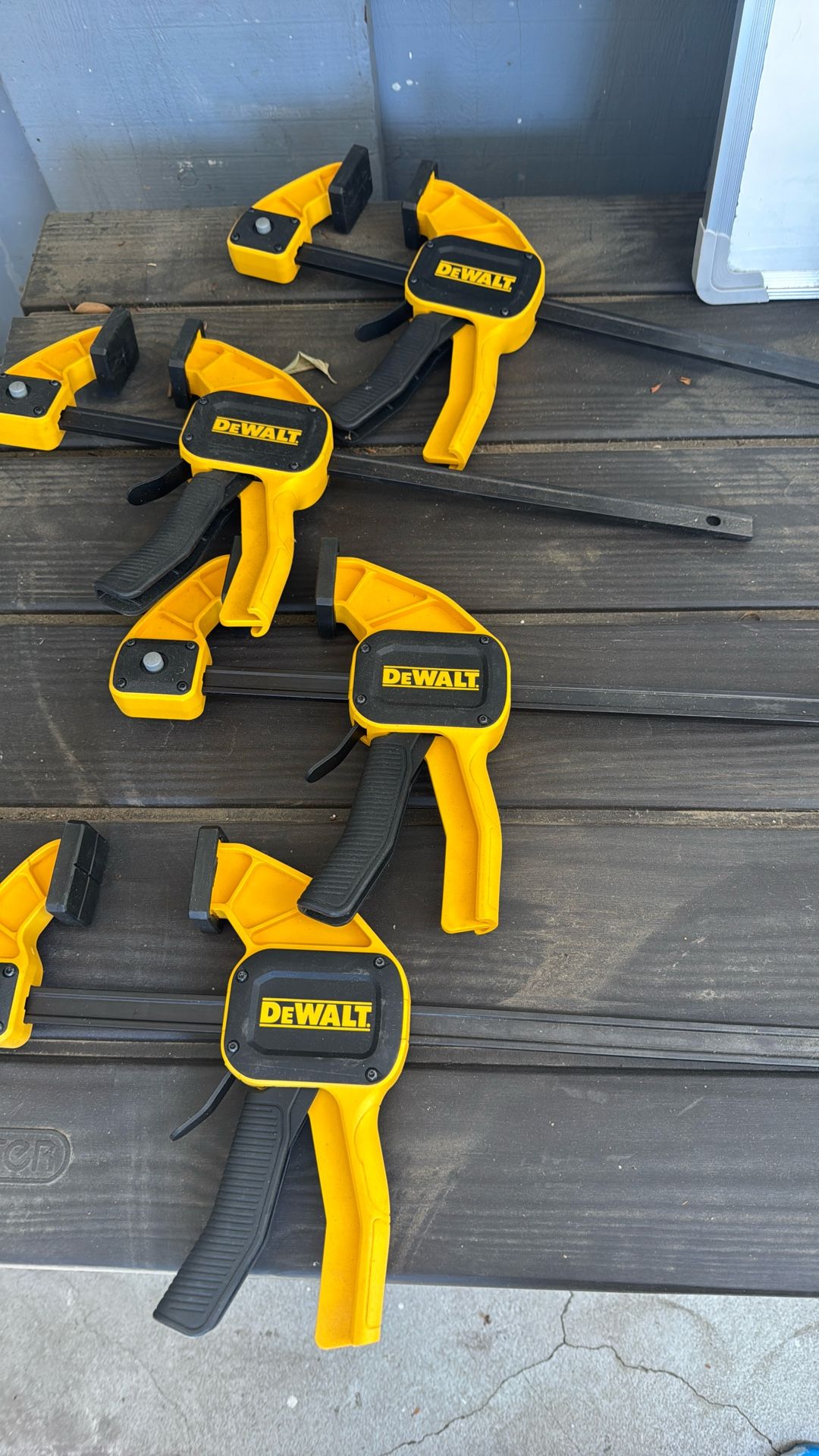 4 DeWALT Clamps