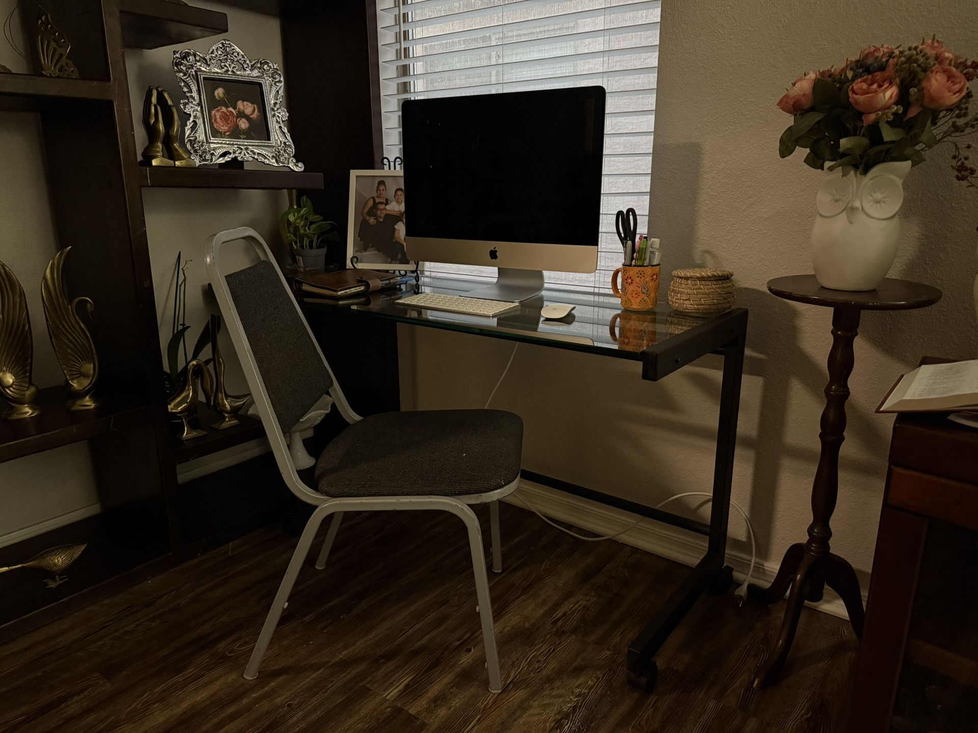 Glass Desk With Chair