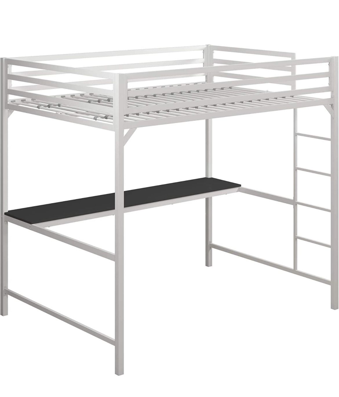 White Loft Bed