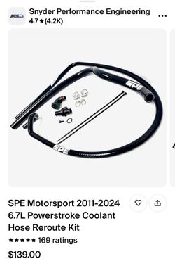 SPE Motorsport 2011-2024 6.7L Powerstroke Coolant Hose Reroute Kit